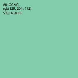 #81CCAC - Vista Blue Color Image